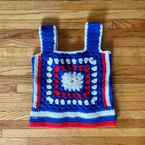 Handmade Girl’s ‘Granny-Square’ Crocheted Tank